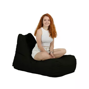 Bean Bag Trendy Comfort Bed Pouf - Black