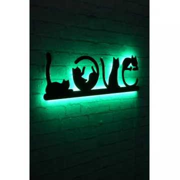 Ѕидна LED декорација Cat Love - Green