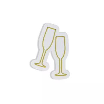 Ѕидна LED декорација Champagne Glasses - Yellow