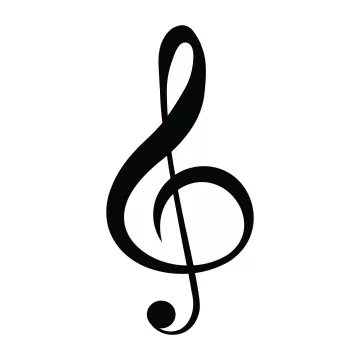 Метална ѕидна декорација Treble Clef