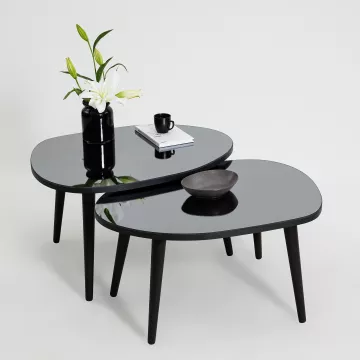 Клуб маса Gusto Set- Black, Fume