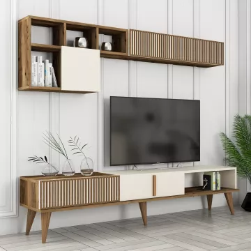 ТВ Комода Milan TV - Walnut, Cream