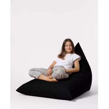 Bean Bag Pyramid Big Bed Pouf - Black