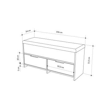 Закачалка Cove Shoe Bench - White