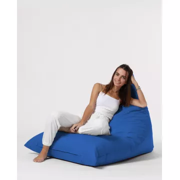 Bean Bag Pyramid Big Bed Pouf - Blue