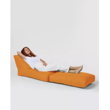 Bean Bag Siesta Sofa Bed Pouf - Orange