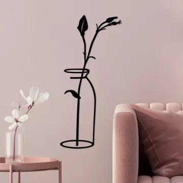 Метална ѕидна декорација Flower In The Vase