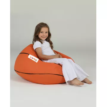 Bean Bag Basketball Kids Pouf - Tile Red