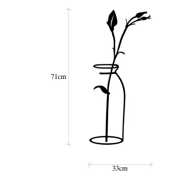 Метална ѕидна декорација Flower In The Vase