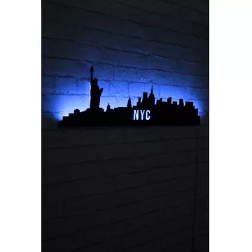 Ѕидна LED декорација NYC Skyline - Blue