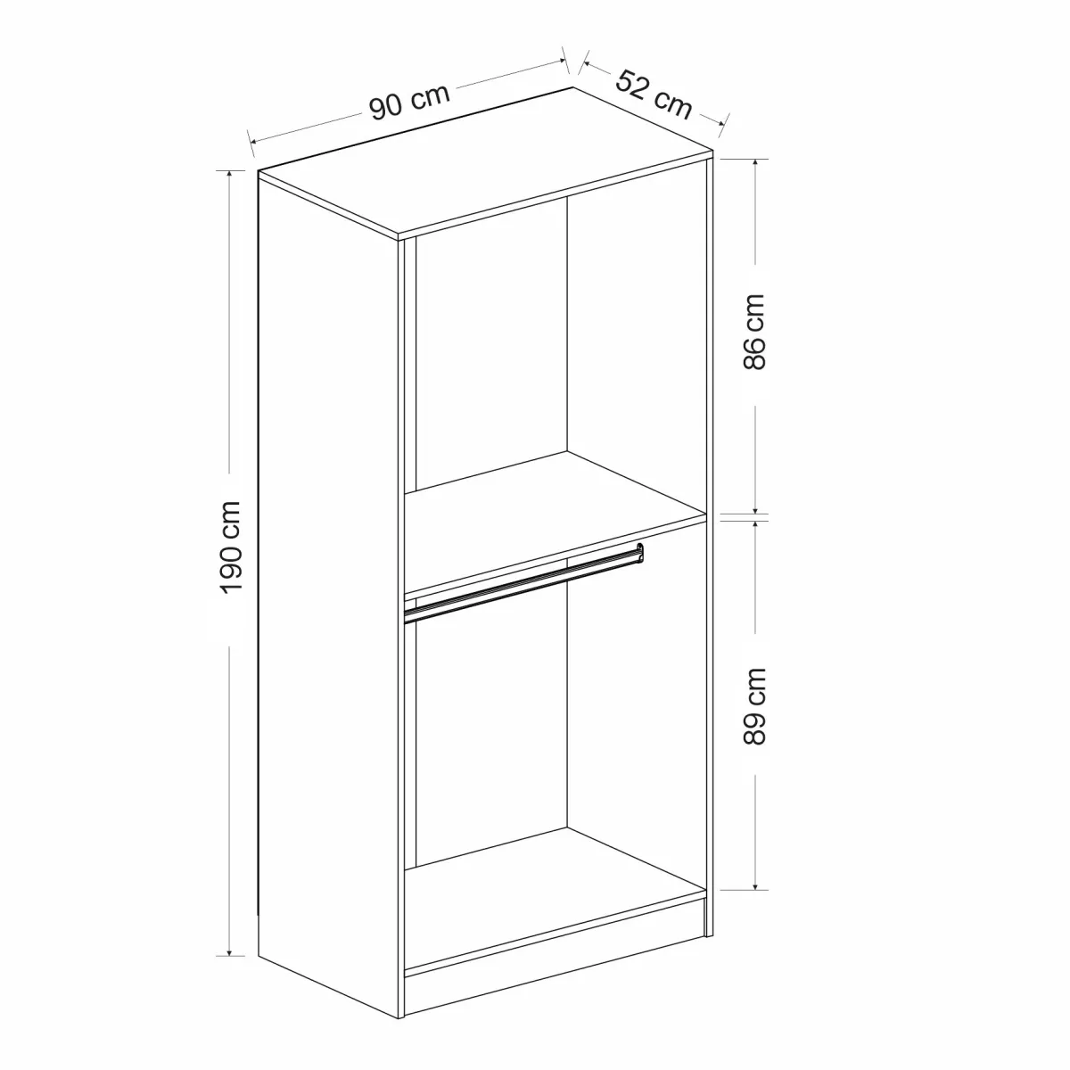 Плакар Kale Glass Anthracite - 190