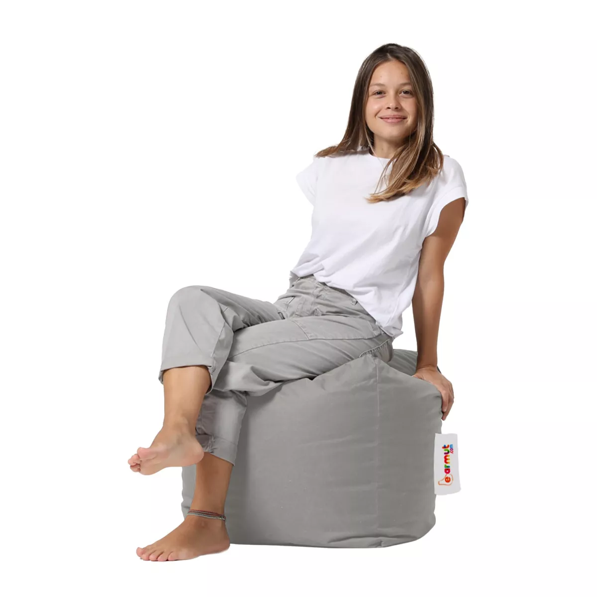 Bean Bag Square Pouf - Fume