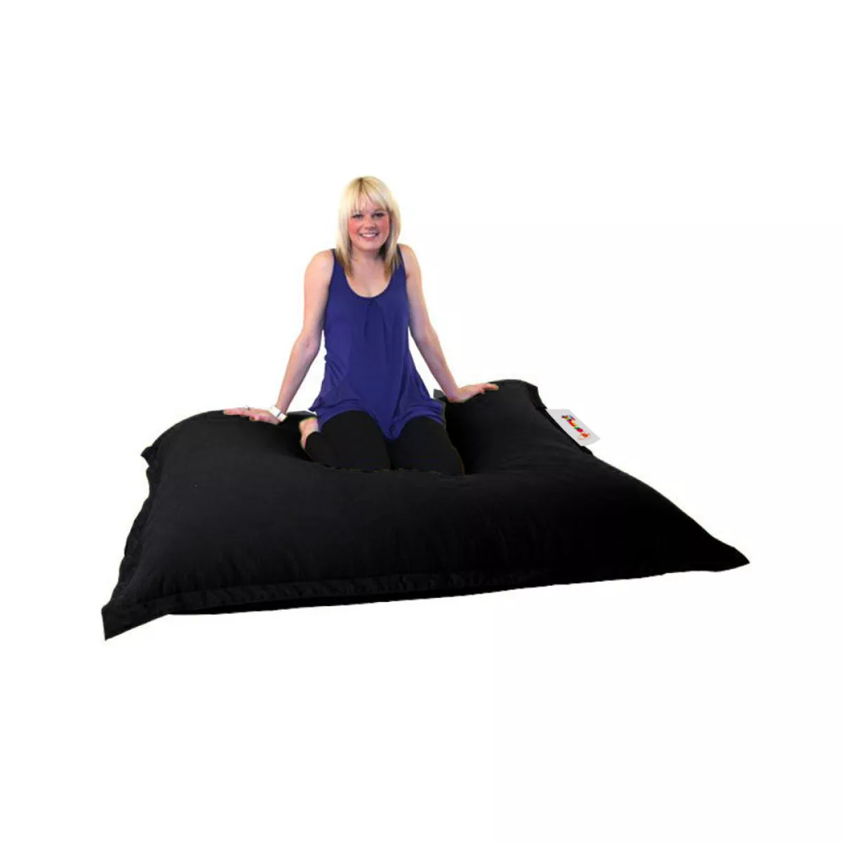 Bean Bag Cushion Pouf 100x100 - Black