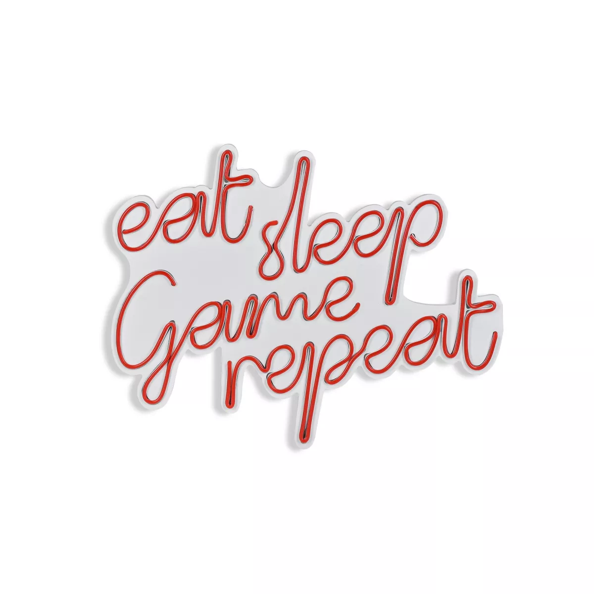 Ѕидна LED декорација eat sleep game repeat - red