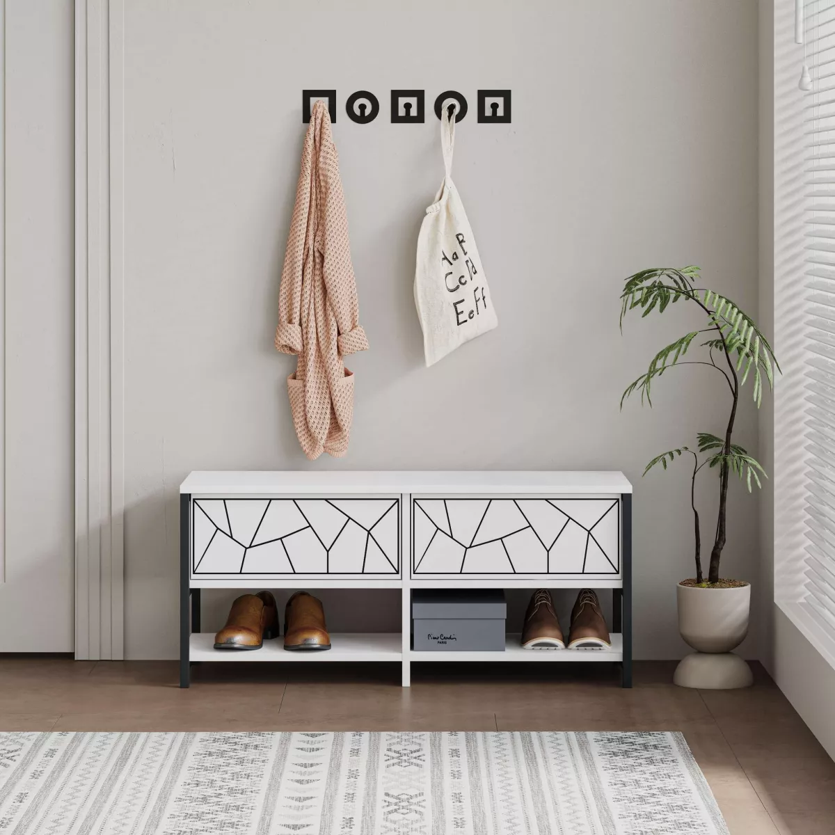 Закачалка Inola Shoe Bench - White