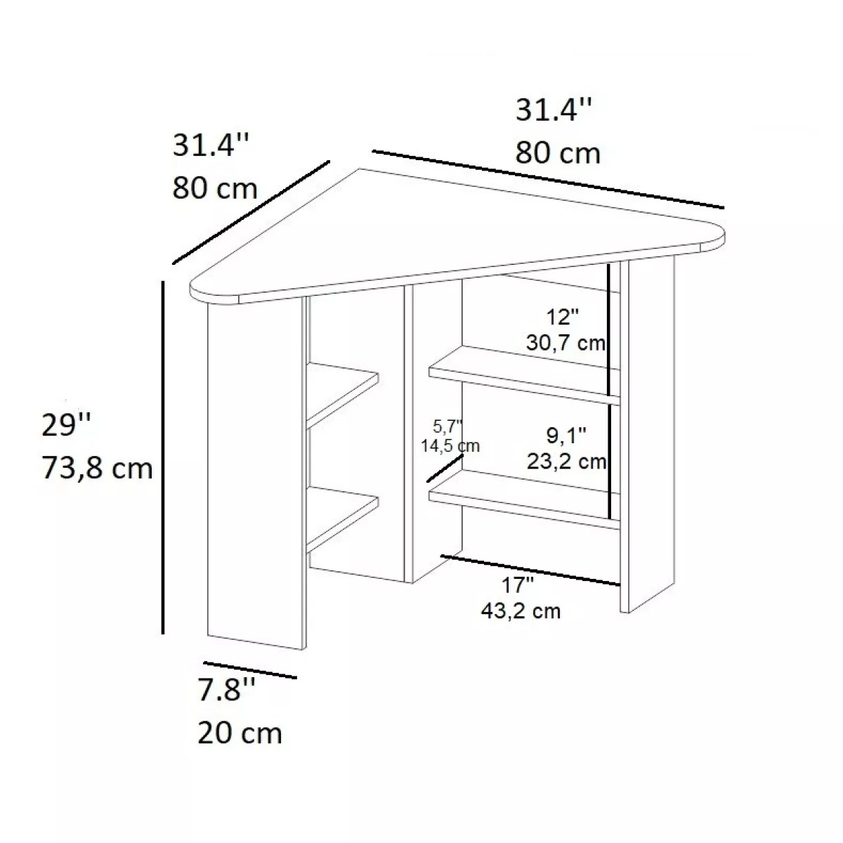 Биро Corner - Walnut