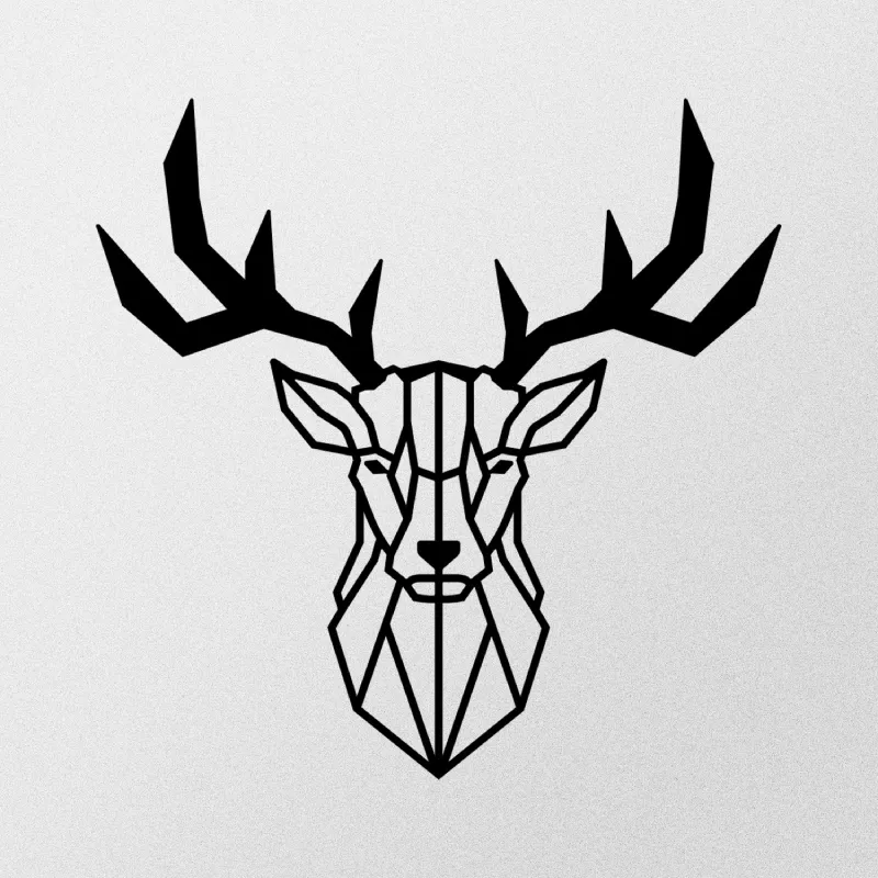 Метален ѕиден украс Deer црн