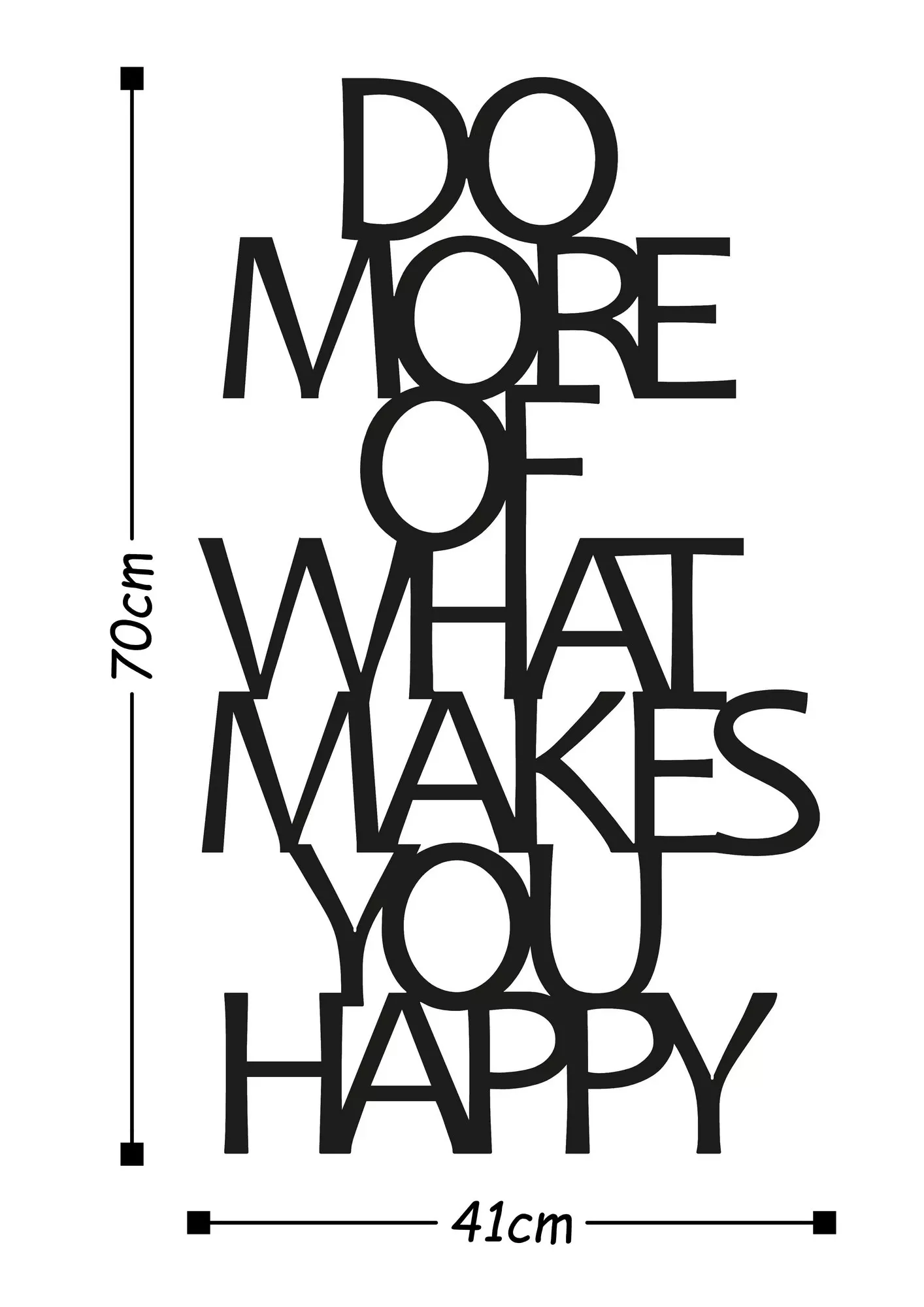 Метален ѕиден украс Do More Of What Makes You Happy