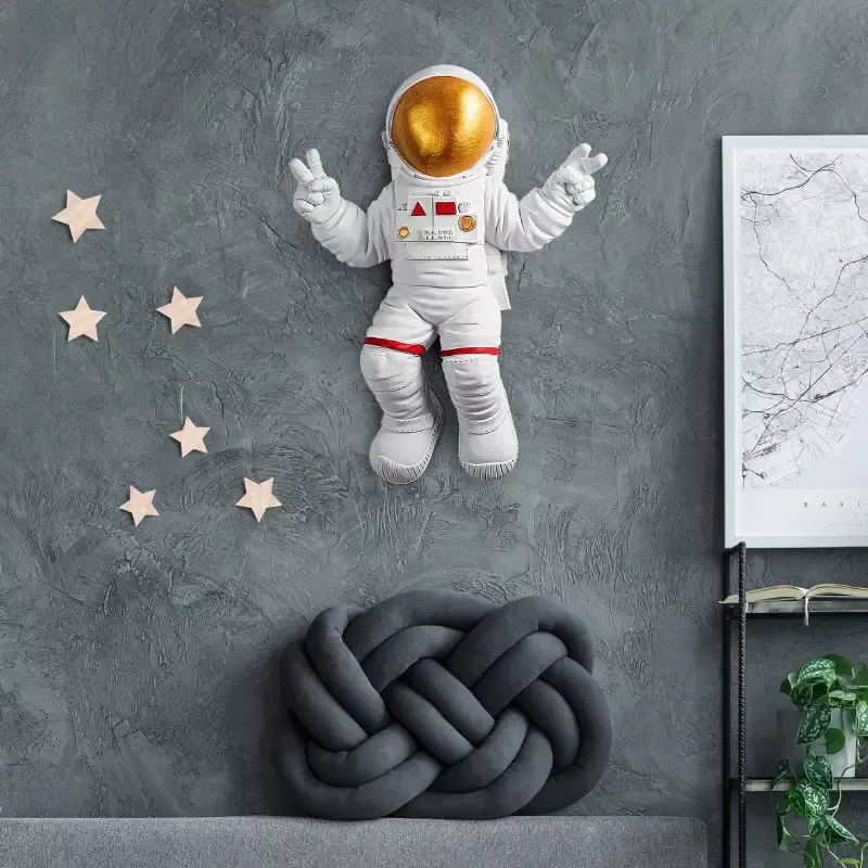 Ѕиден украс Peace Sign Astronaut White-Gold