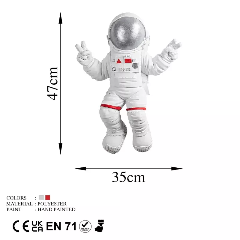 Ѕиден украс Peace Sign Astronaut White-Grey