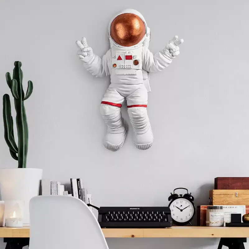 Ѕиден украс Peace Sign Astronaut White-Bronze