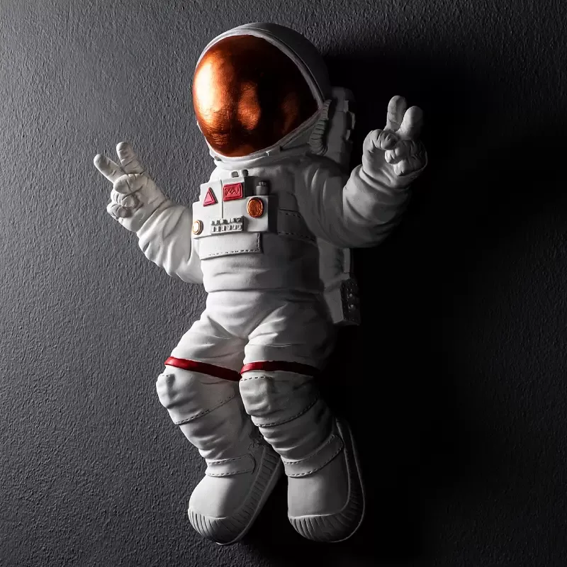 Ѕиден украс Peace Sign Astronaut White-Bronze