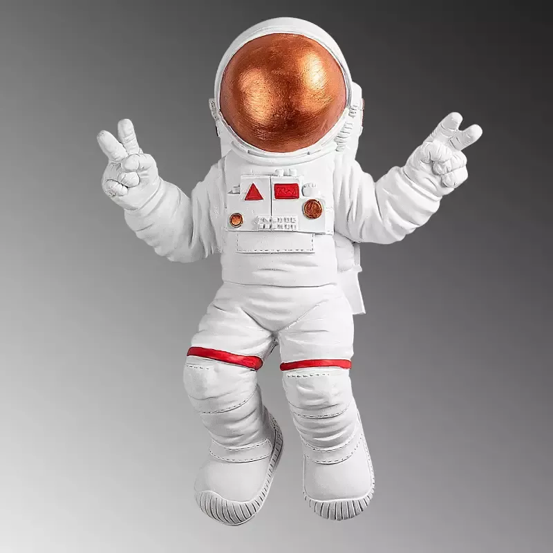 Ѕиден украс Peace Sign Astronaut White-Bronze