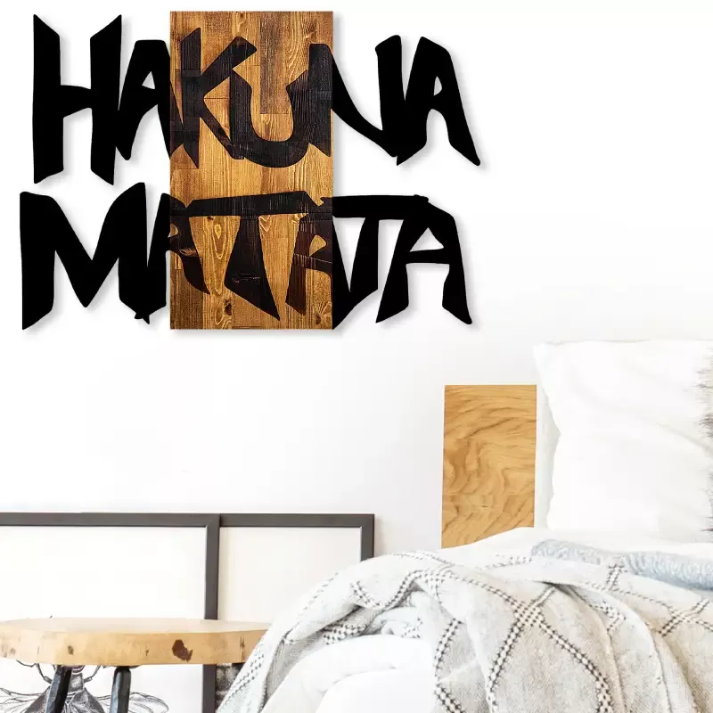 Метална ѕидна декорација Hakuna Matata