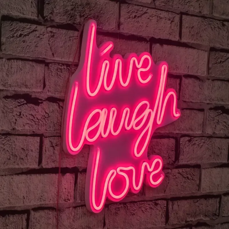 Ѕидна LED декорација Live Laugh Love-Pink