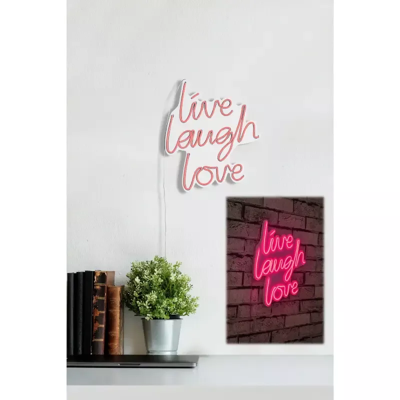 Ѕидна LED декорација Live Laugh Love-Pink