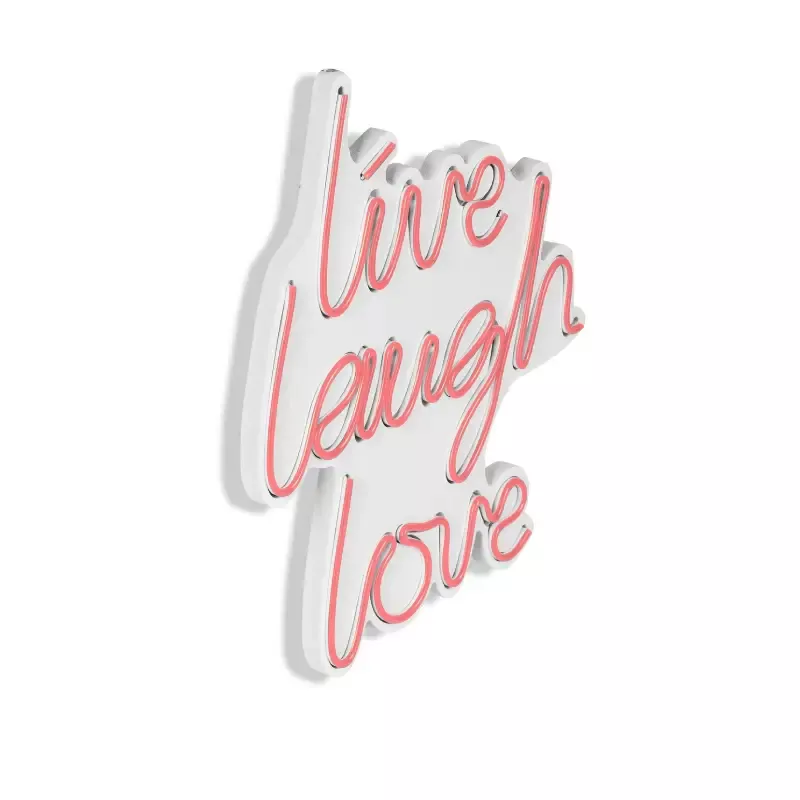 Ѕидна LED декорација Live Laugh Love-Pink