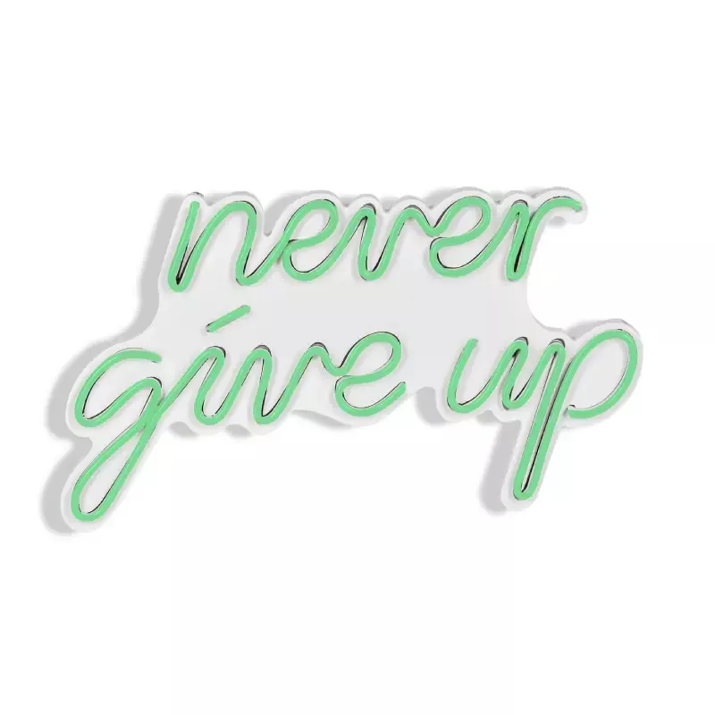 Ѕидна LED декорација Never Give Up-Green