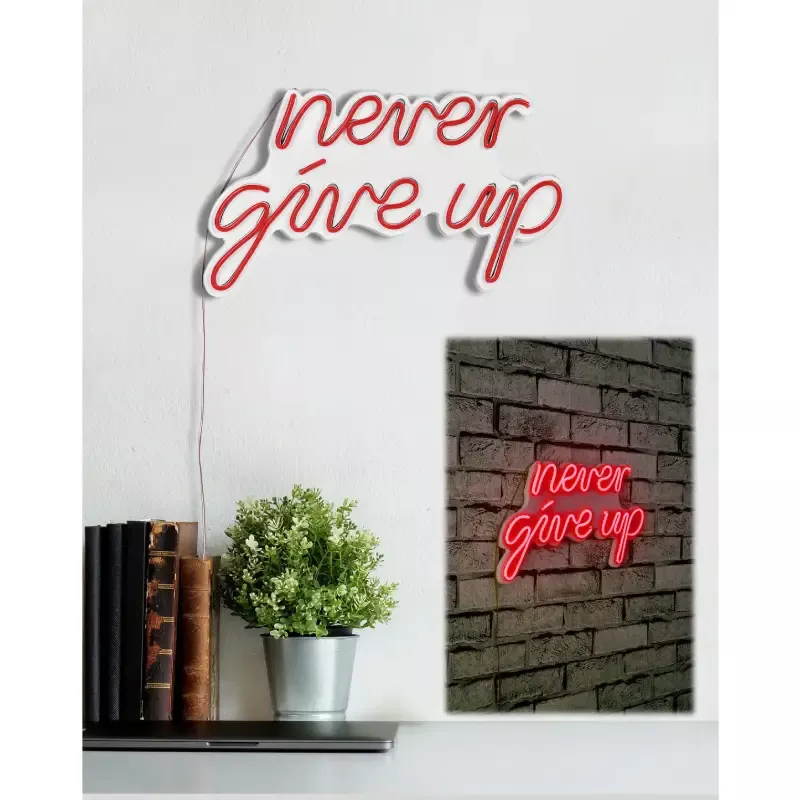 Ѕидна LED декорација Never Give Up-Red