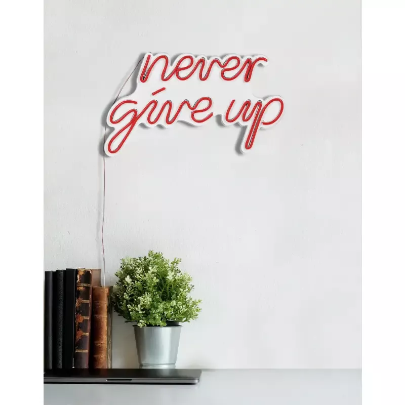 Ѕидна LED декорација Never Give Up-Red