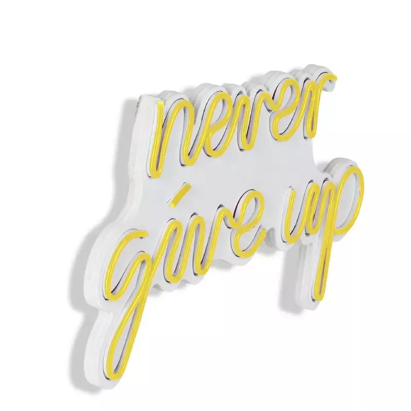 Ѕидна LED декорација Never Give Up -Yellow