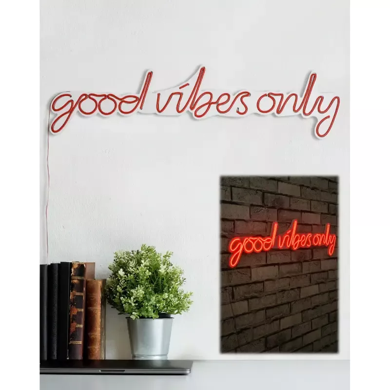 Ѕидна LED декорација Good Vibes Only-Red