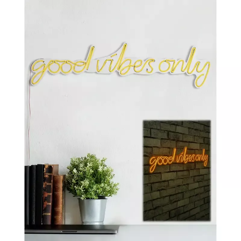 Ѕидна LED декорација Good Vibes Only-Yellow