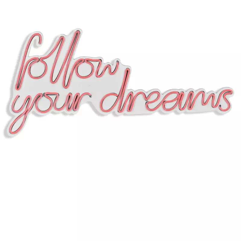 Ѕидна LED декорација Follow Your Dreams-Pink