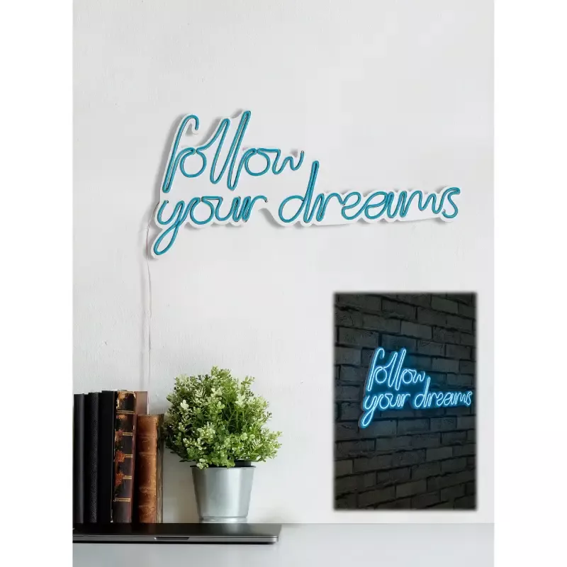 Ѕидна LED декорација Follow Your Dreams-Blue