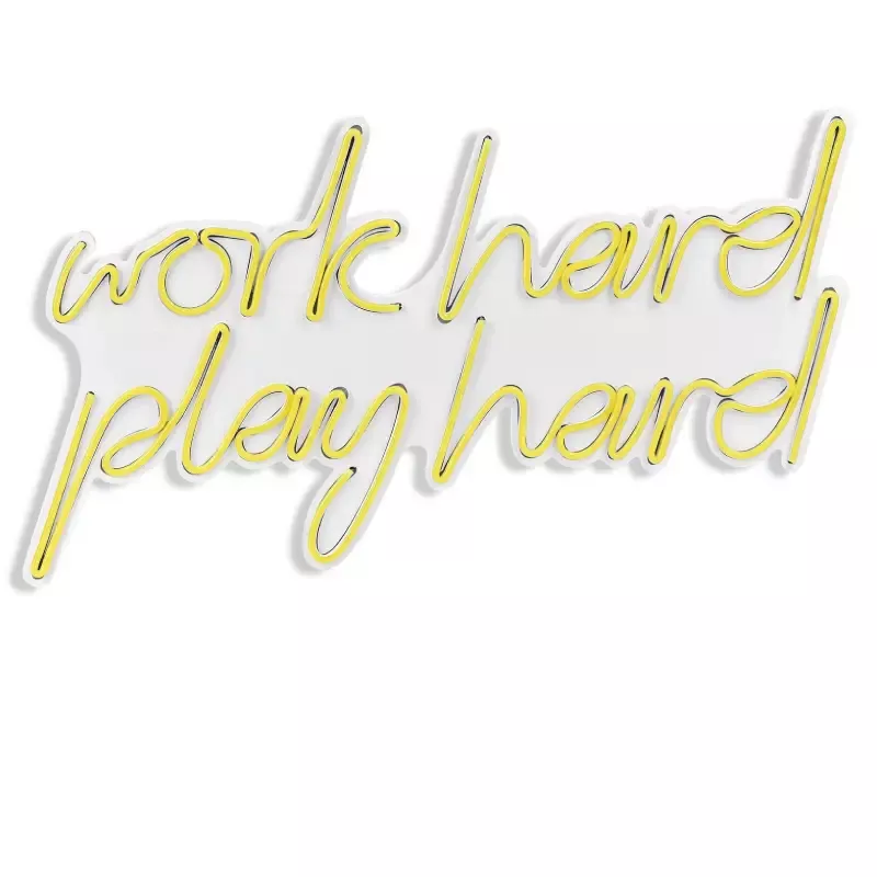 Ѕидна LED декорација Work Hard Play Hard-Yellow