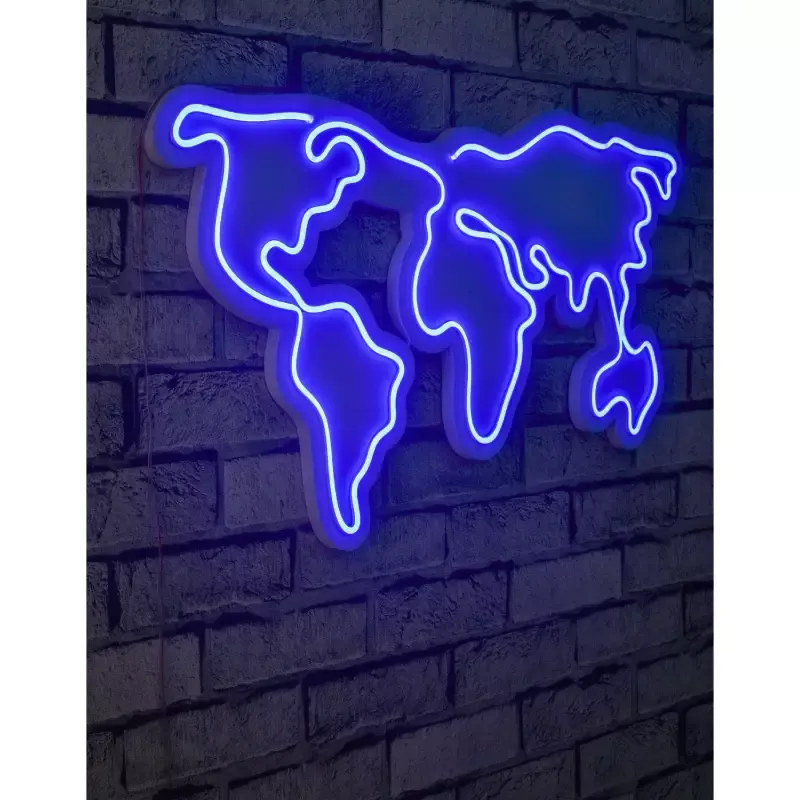 Ѕидна LED декорација World Map-Blue