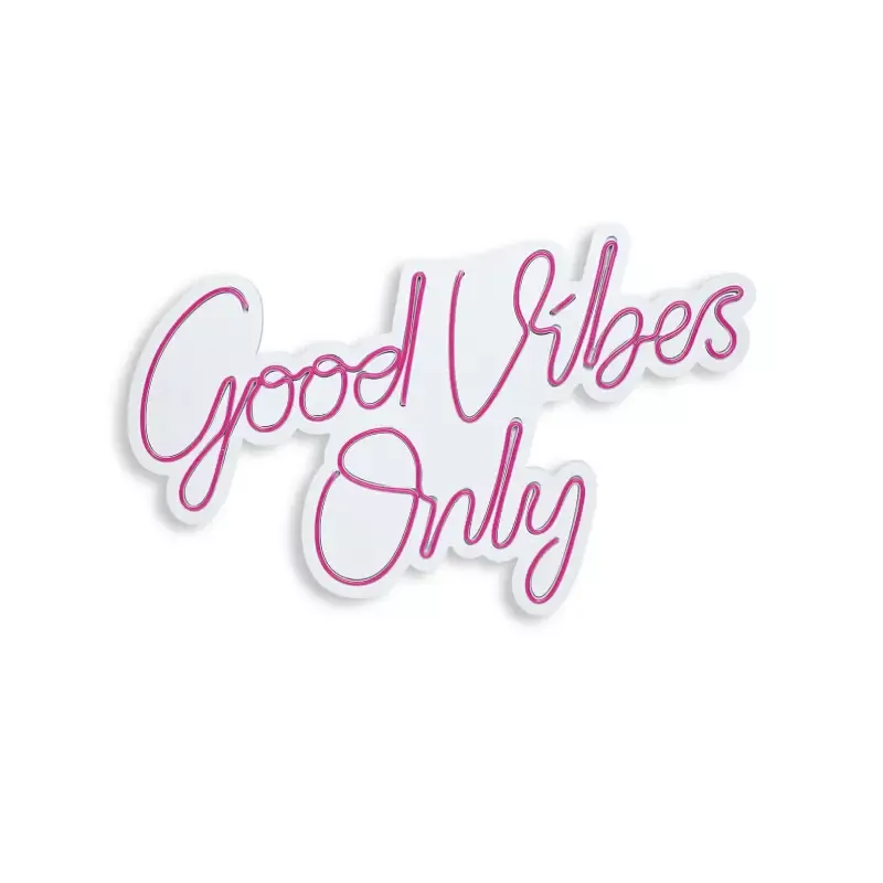 Ѕидна LED декорација Good Vibes Only 2-Pink