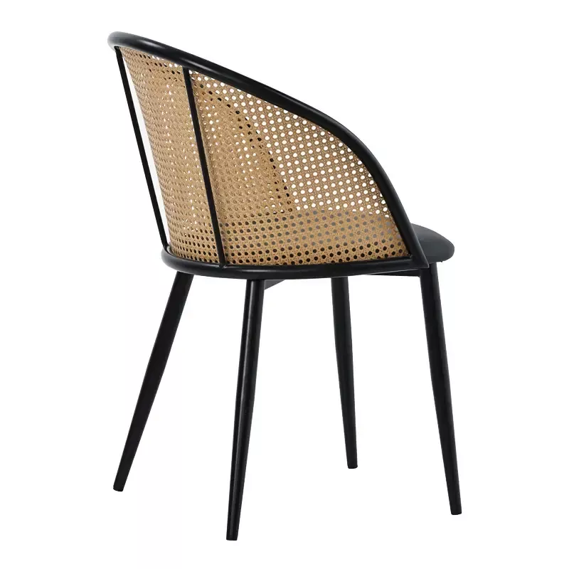 Столицa Riccardo pe rattan beige-pu black grey-metal black