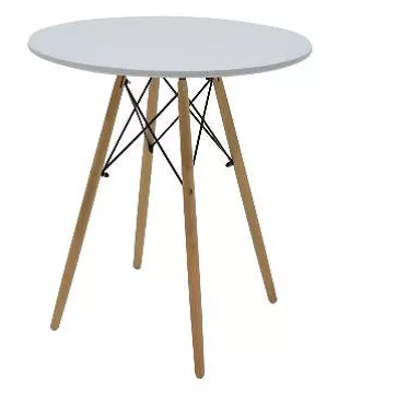 Трпезариска маса Julita MDF горен дел бел D60cm