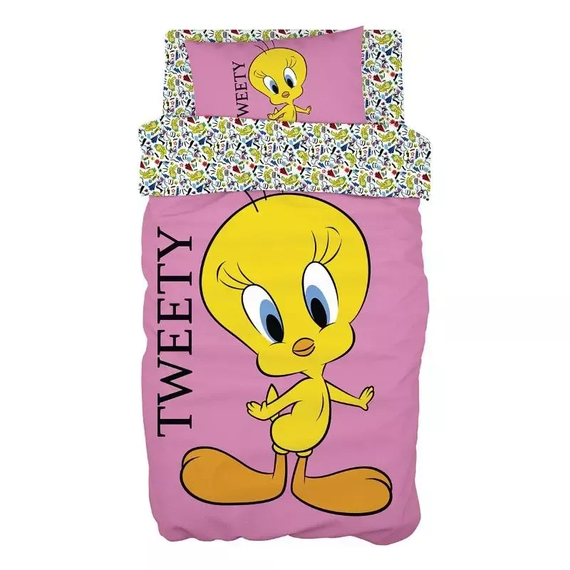 Детски сет постелнина за единичен кревет Art 6190 Tweety165×250 pink