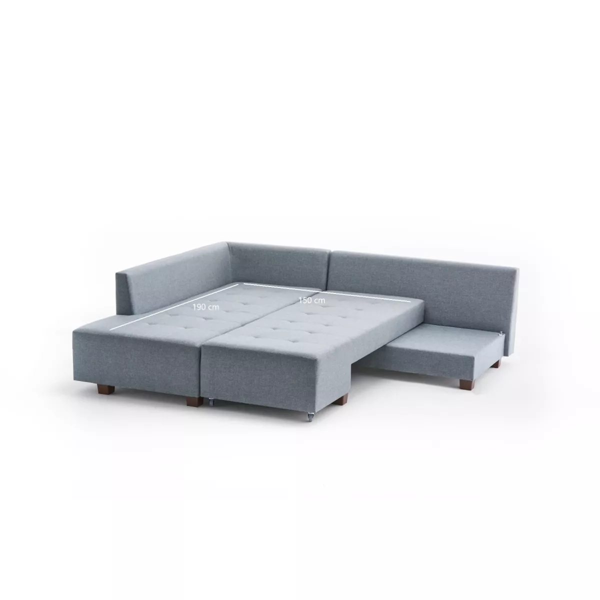 Софа Manama Corner Sofa Bed Left - Light Blue