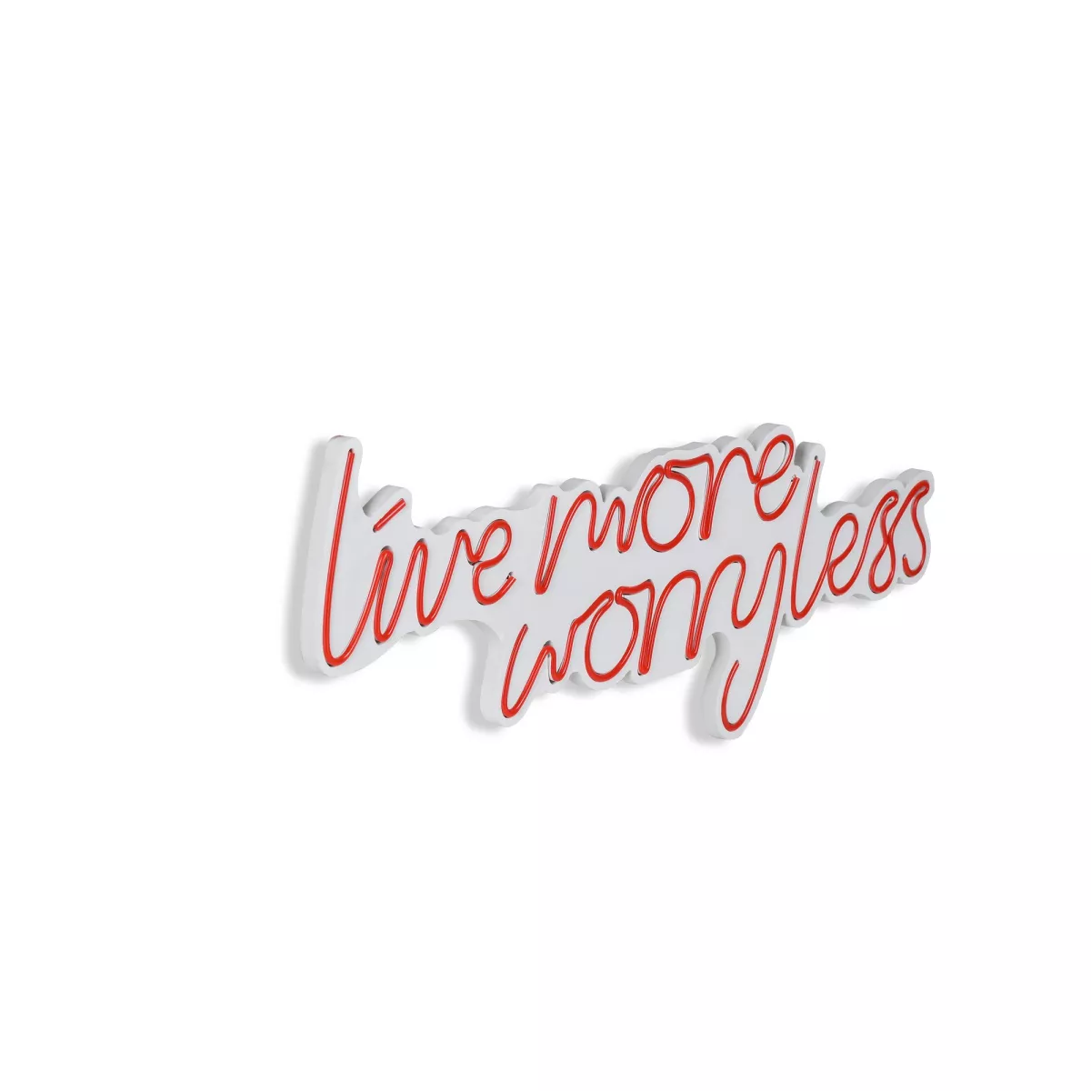 Ѕидна LED декорација Live More Worry Less - Red