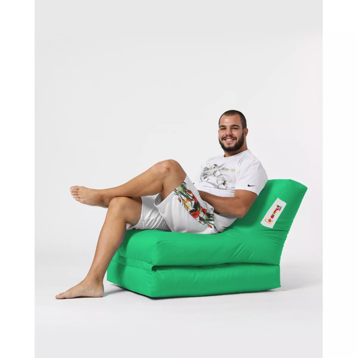 Bean Bag Siesta Sofa Bed Pouf - Green