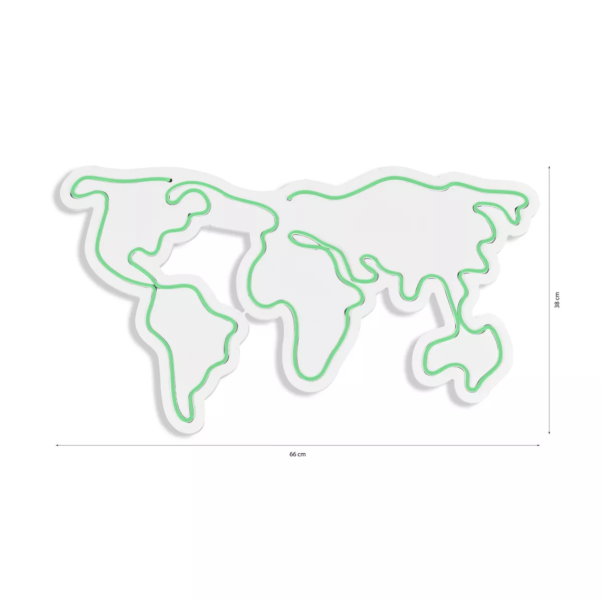 Ѕидна LED декорација World Map - Green