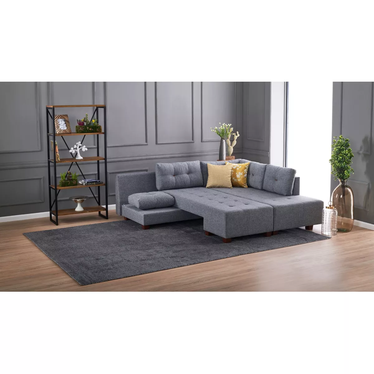 Софа Manama Corner Sofa Bed Right - Grey